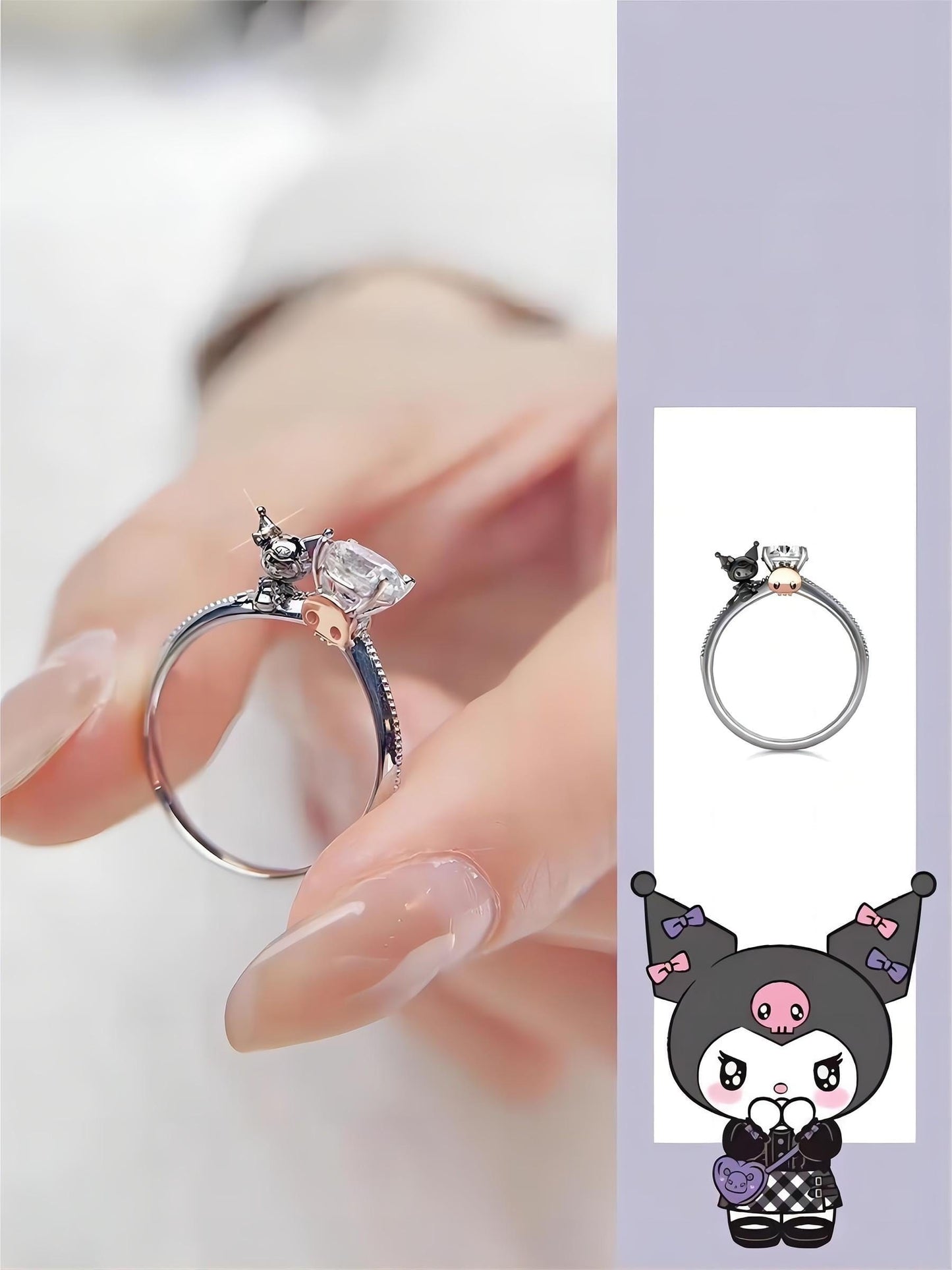 Kawaii Kuro Diamond Ring