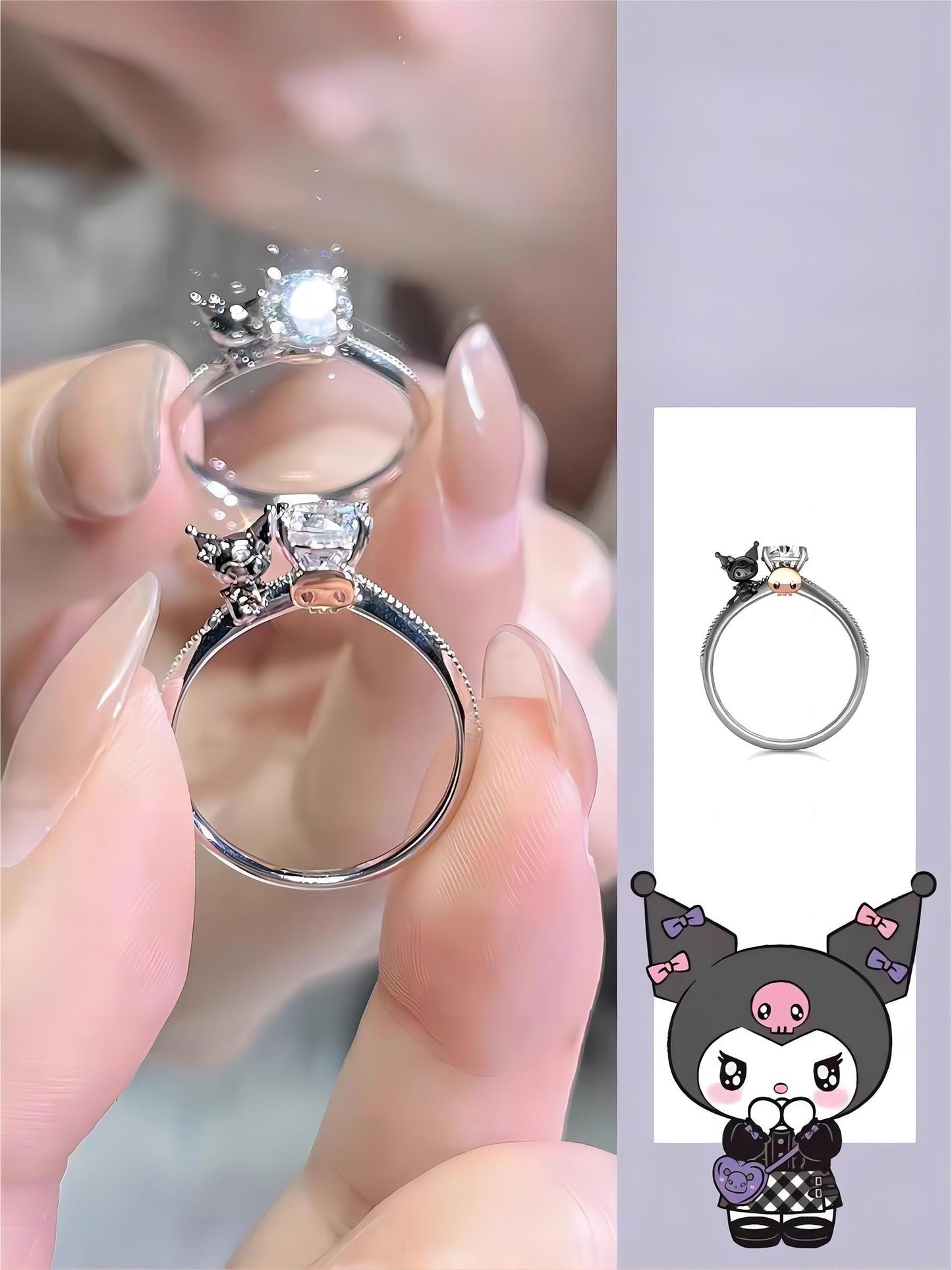 Kawaii Kuro Diamond Ring