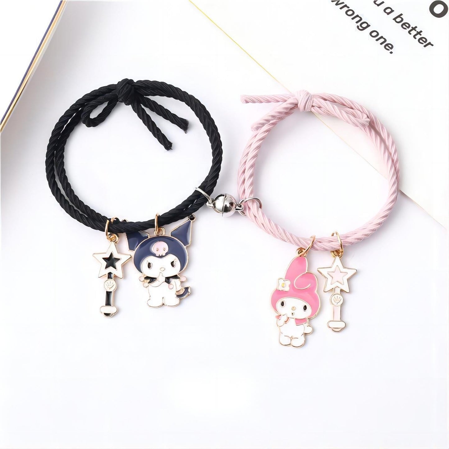Kuro Melo Star Magnetic Rope Chain Bracelet Set