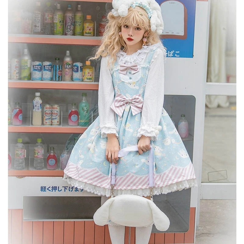 Sanrio Lolita Dress - babydoll, black dress, cinnamoroll, dresses, jsk