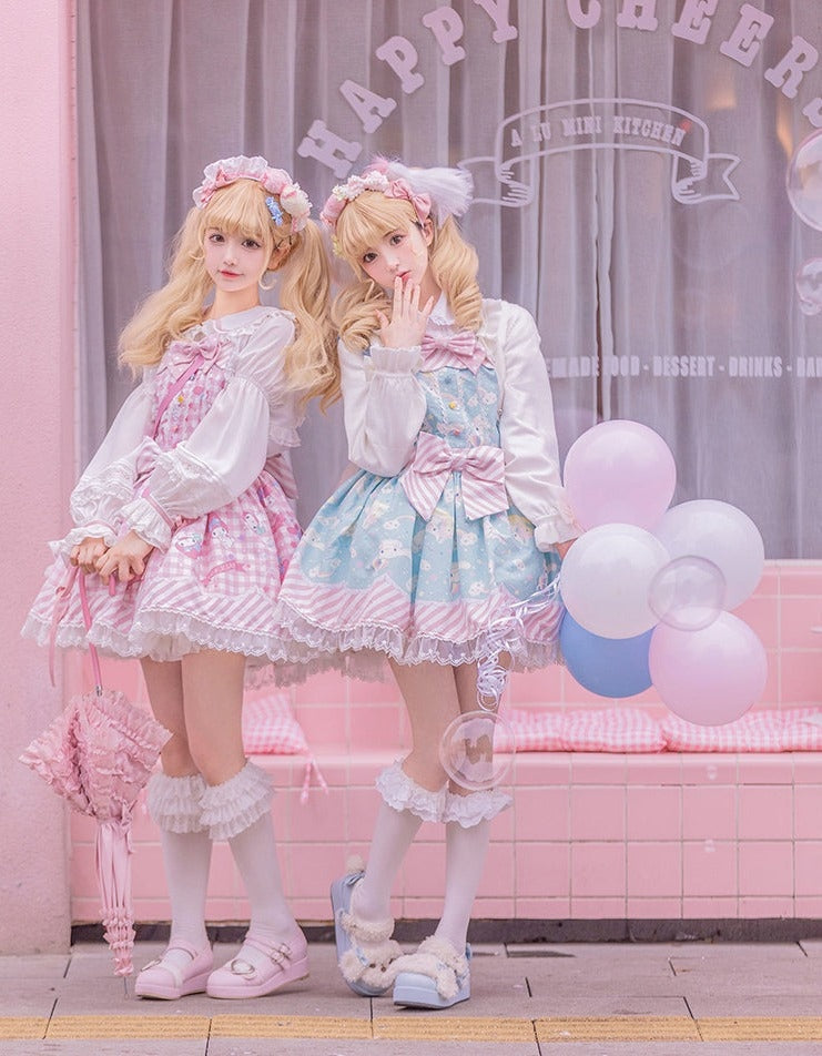Sanrio Lolita Dress - babydoll, black dress, cinnamoroll, dresses, jsk
