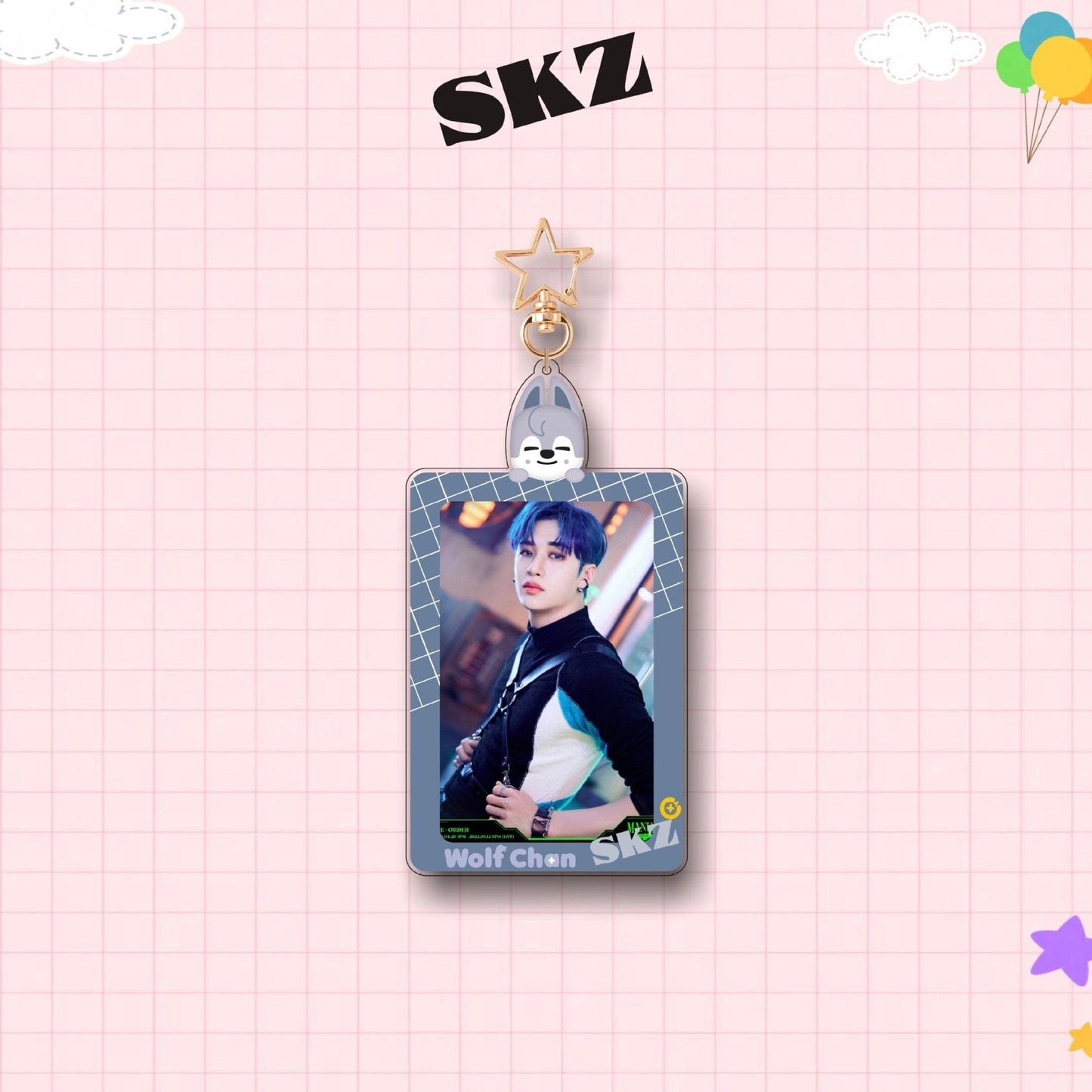 Holder Acrylic Kpop Photocard SKZ Keychain