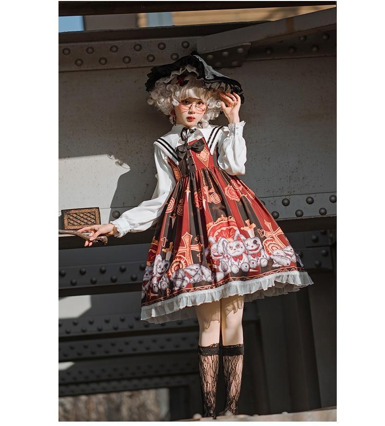 Steampunk Macabre Lolita Dress - brown dress, dresses, goth girl