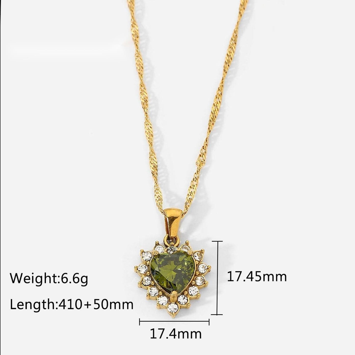 Charmant collier pendentif coeur en cristal