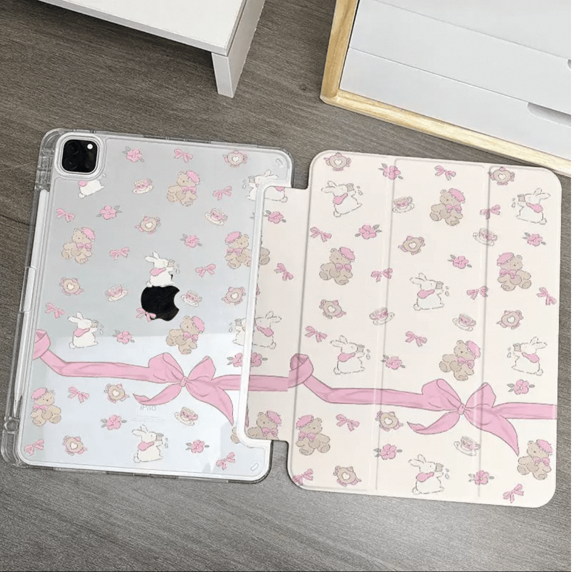 Case Bunny Sweet Bow iPad Ribbon Bear