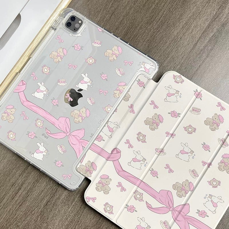 Case Bunny Sweet Bow iPad Ribbon Bear