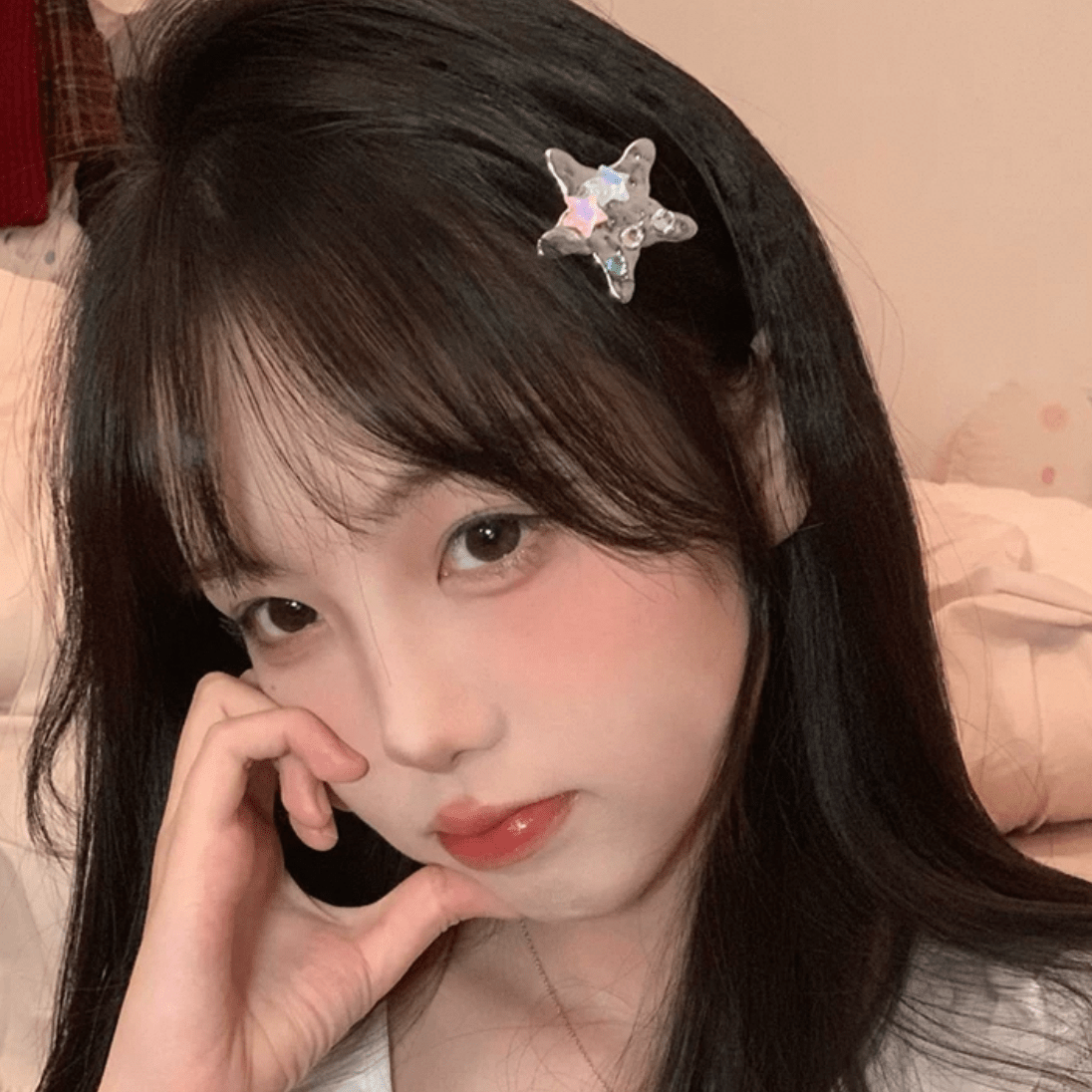 Enamel Crystal Clips Bowknot Set Hair Sweet Heart Star Inlaid