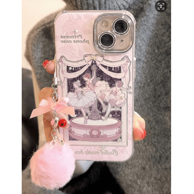 Süße tanzende Ballett-Prinzessin iPhone-Hülle mit Zubehör