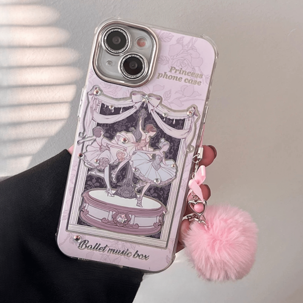 Süße tanzende Ballett-Prinzessin iPhone-Hülle mit Zubehör