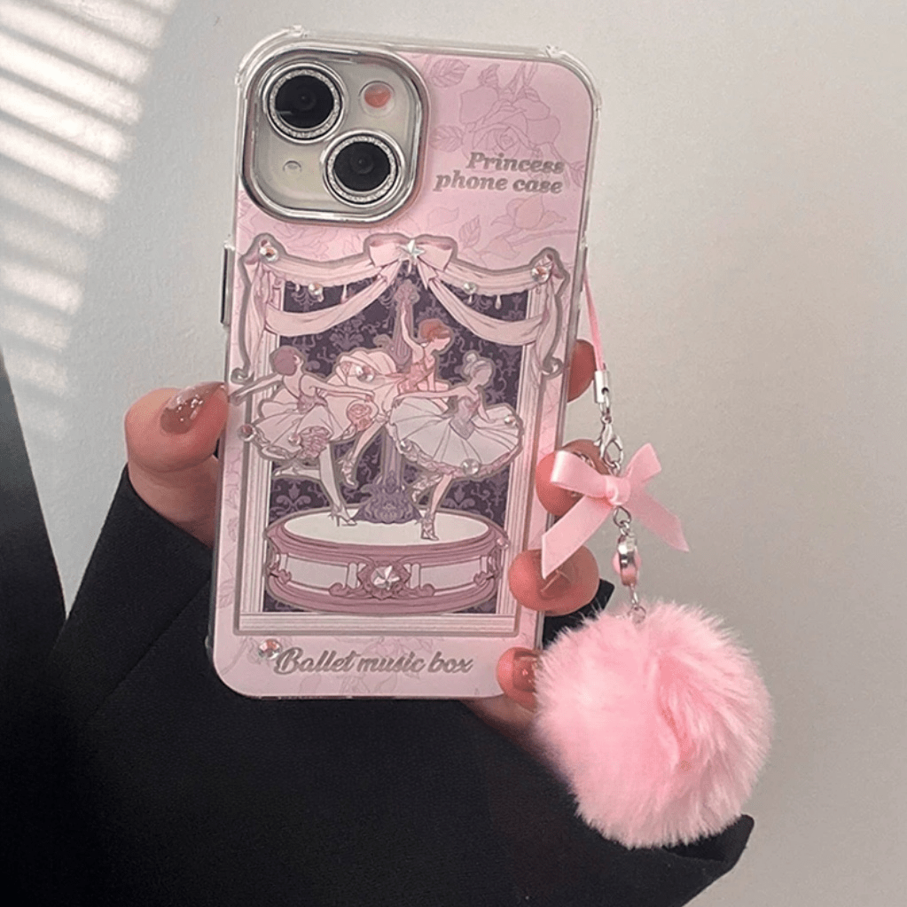 Süße tanzende Ballett-Prinzessin iPhone-Hülle mit Zubehör