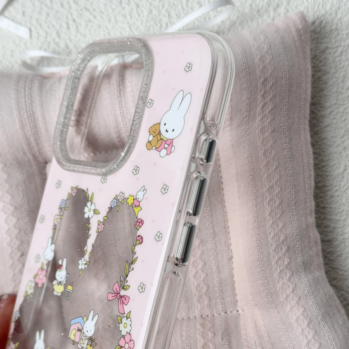 iPhone Case Sweet Lanyard Miffy With Flower