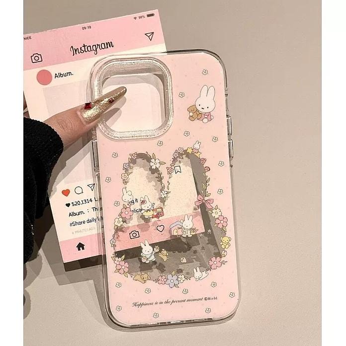 iPhone Case Sweet Lanyard Miffy With Flower