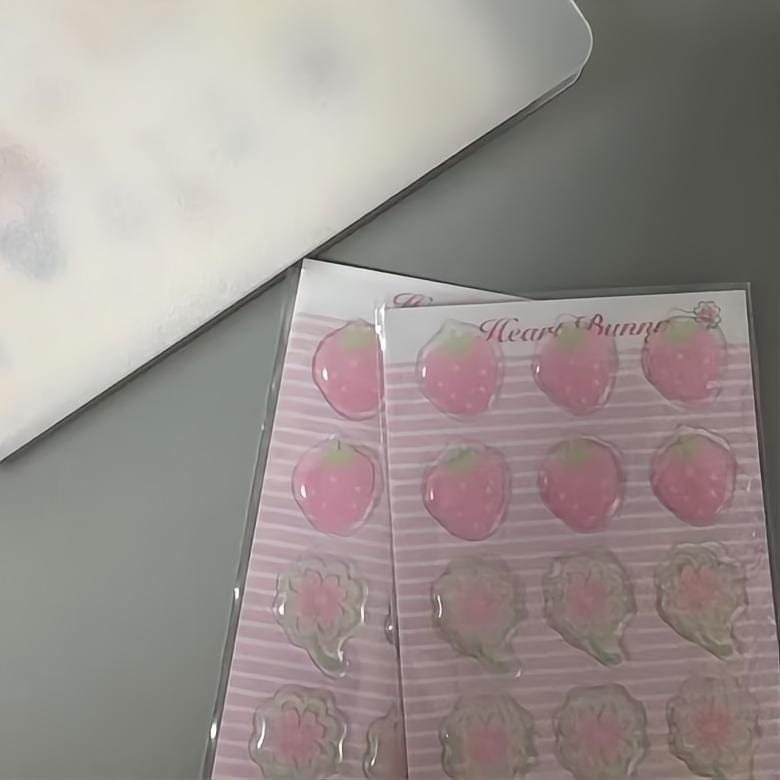 Süße Erdbeere Kristall Dekoration Aufkleber