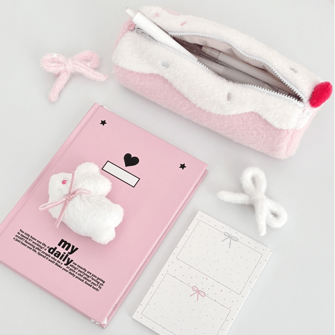 Roll Plush Strawberry Sweet Cake Pencil Case