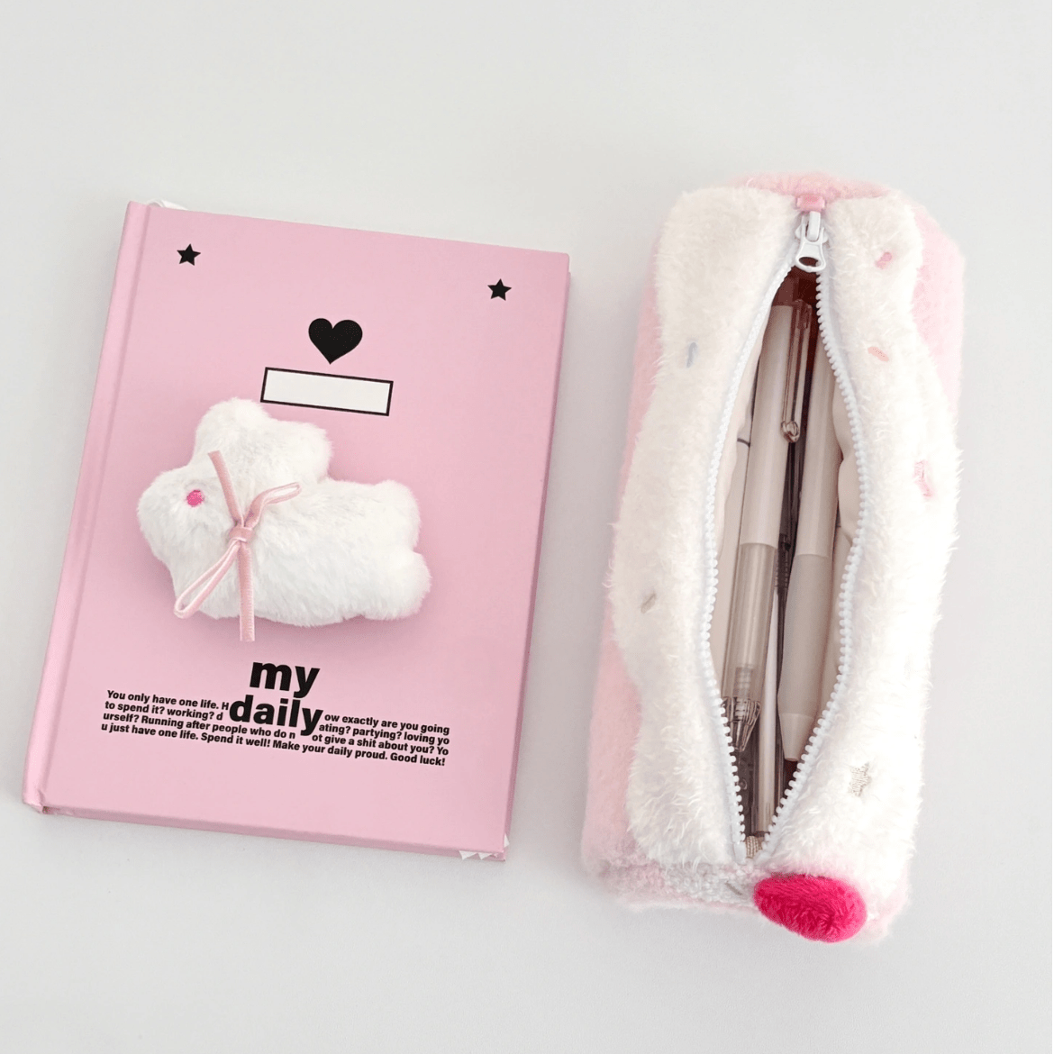 Roll Plush Strawberry Sweet Cake Pencil Case