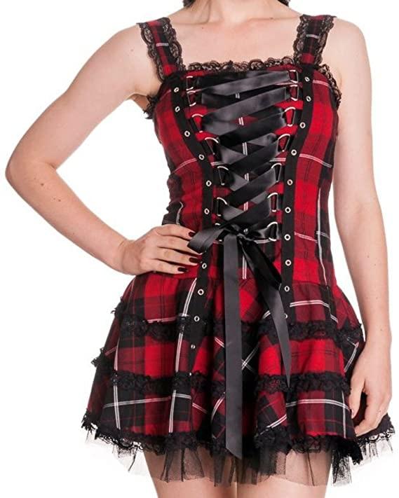 Tartan Pinup Dress - dress, dresses, goth, gothic, occult