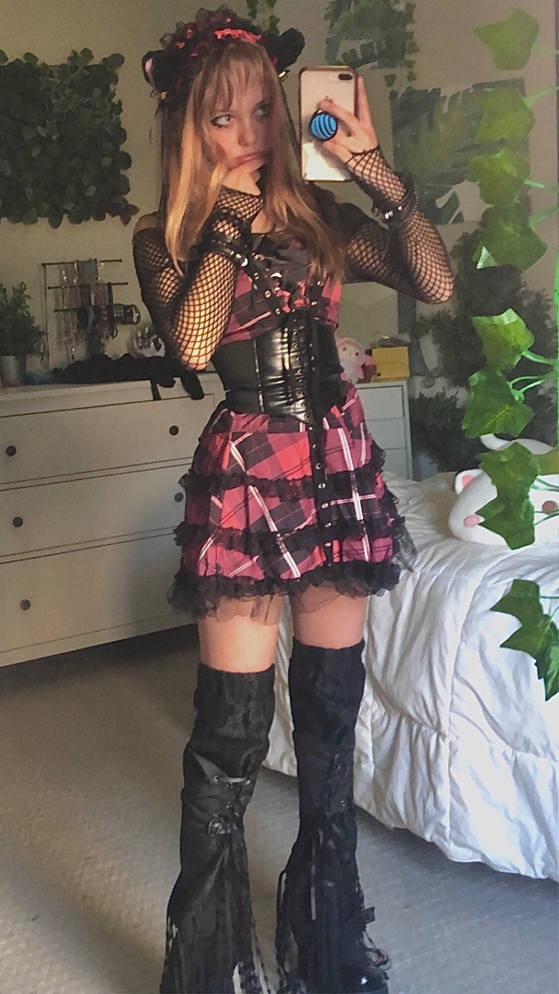 Tartan Pinup Dress - dress, dresses, goth, gothic, occult