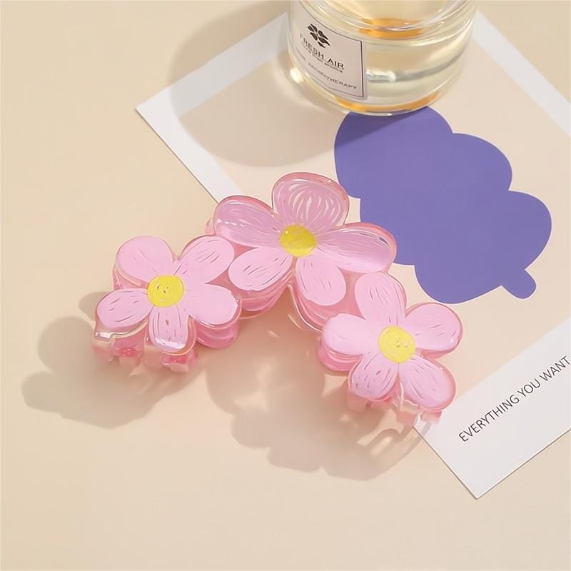 Trendy bunte handgezeichnete Malerei Blume Haarspange