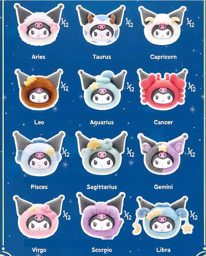 Box Kuromi Blind Zodiac Charm Plush Series