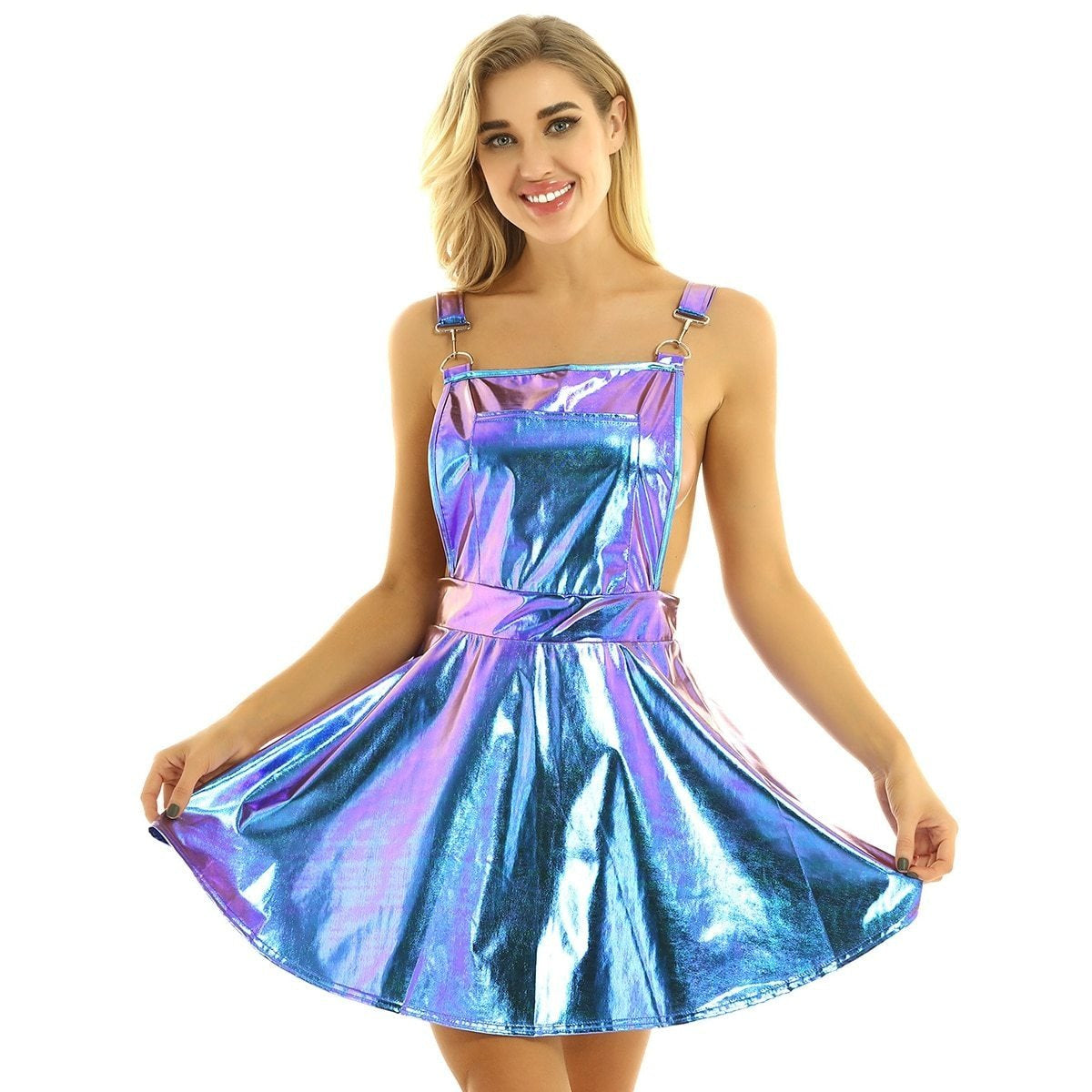 Vinyl princess jumpsuit - coveralls - dress - dresses - holographic - jumpers