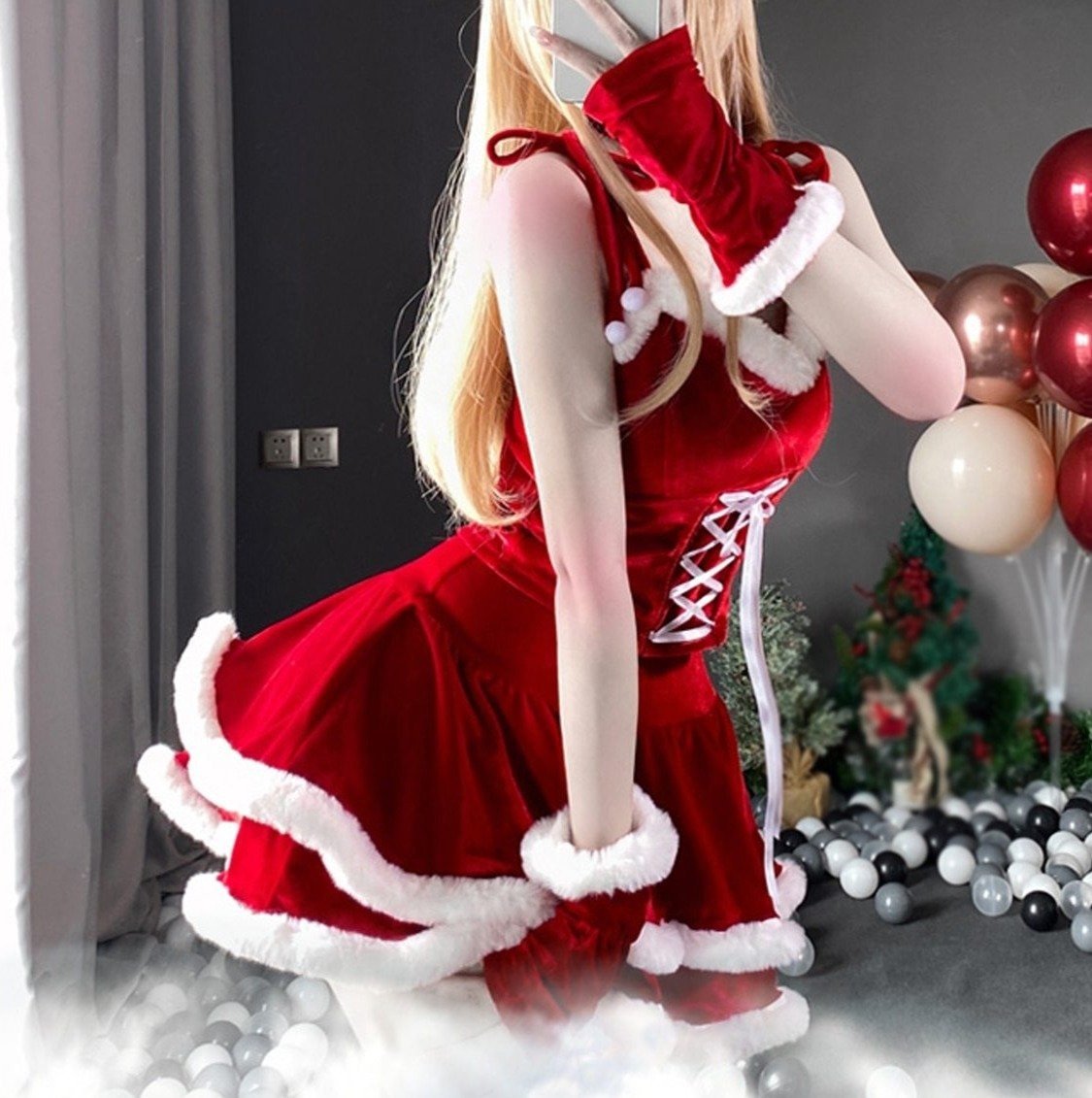 Winter Lolita Dress & Costume Set - christmas, christmas costume, cosplay, costumes, dresses