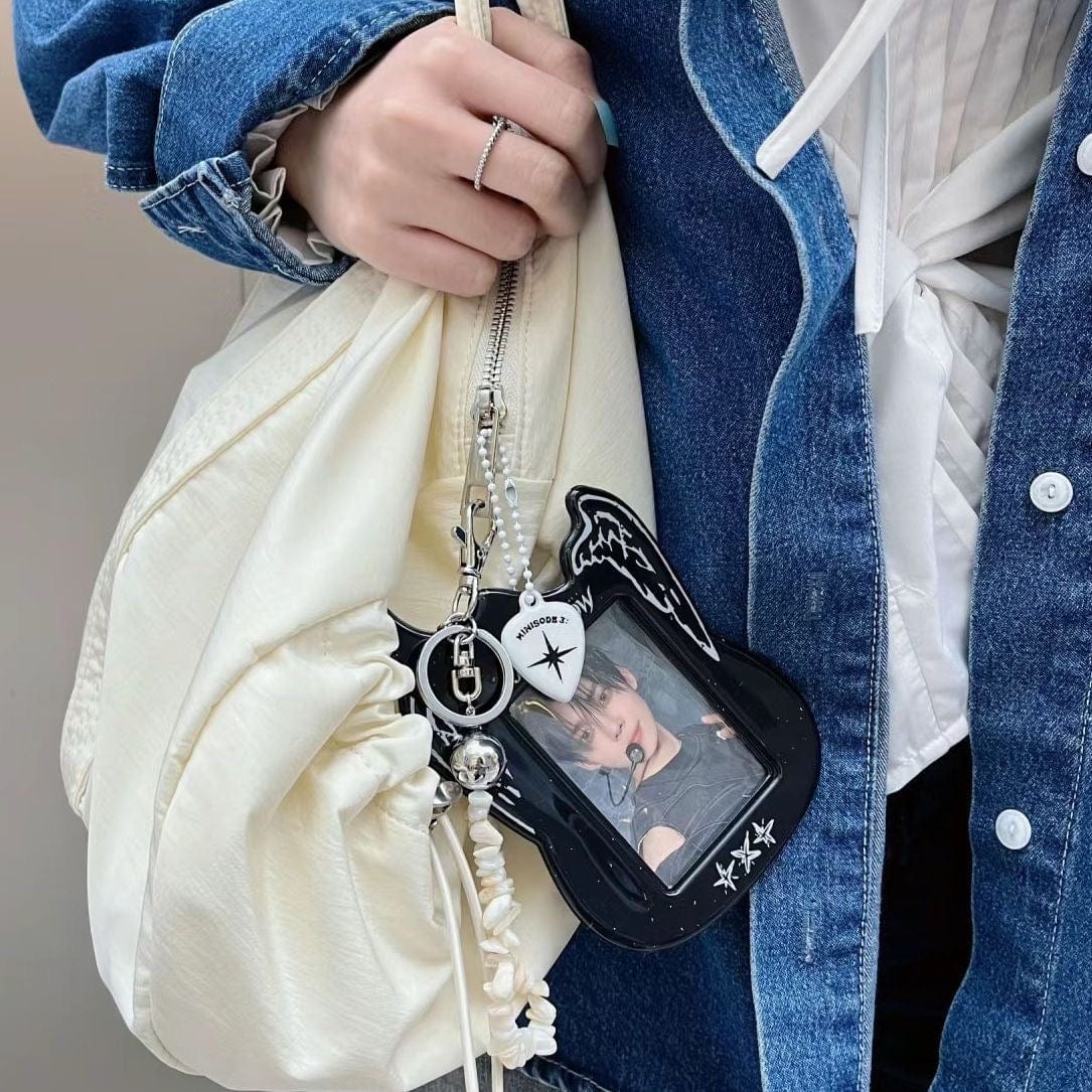 Holder Kpop Photocard Keychain Shaped Y2K Guitar