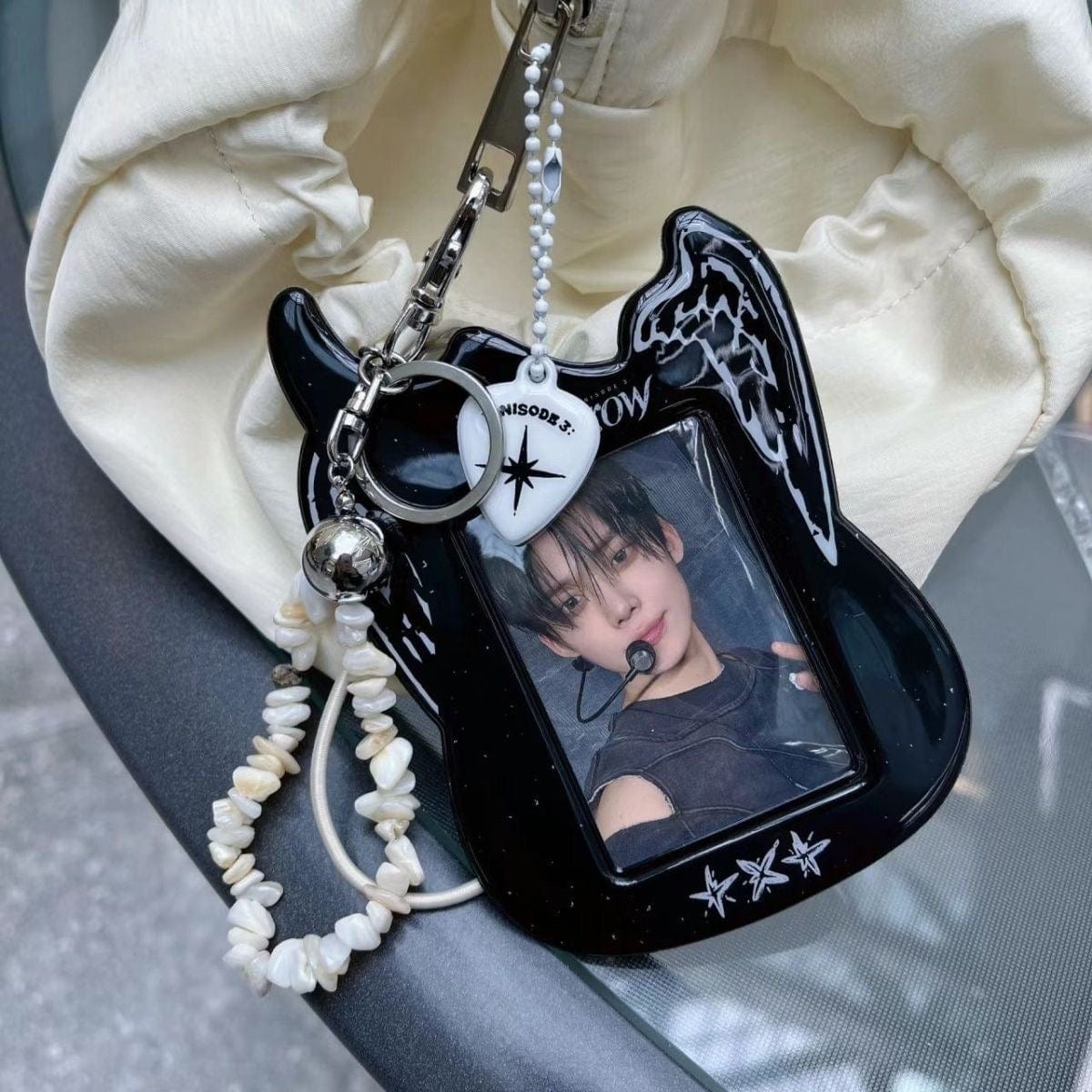 Holder Kpop Photocard Keychain Shaped Y2K Guitar