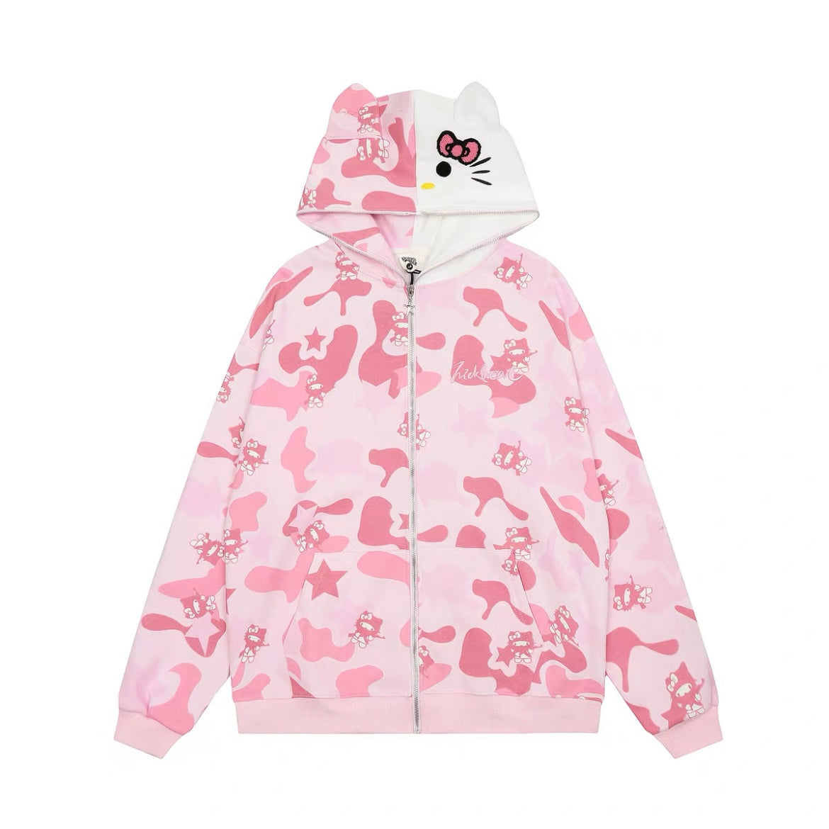 Kitty Camouflage Hoodies Jacket SK442