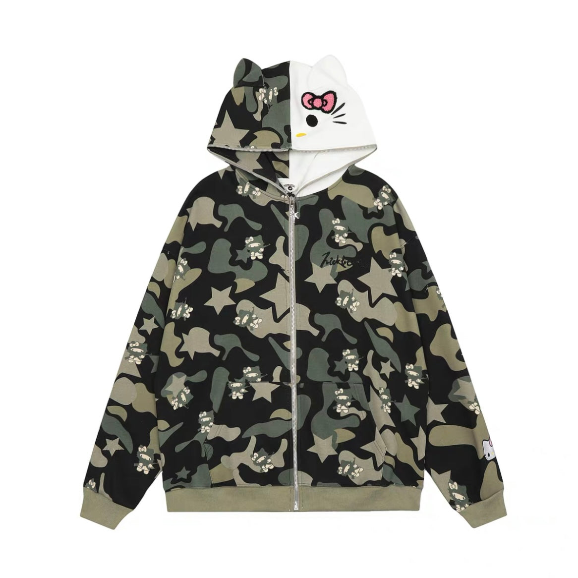 Kitty Camouflage Hoodies Jacket SK442