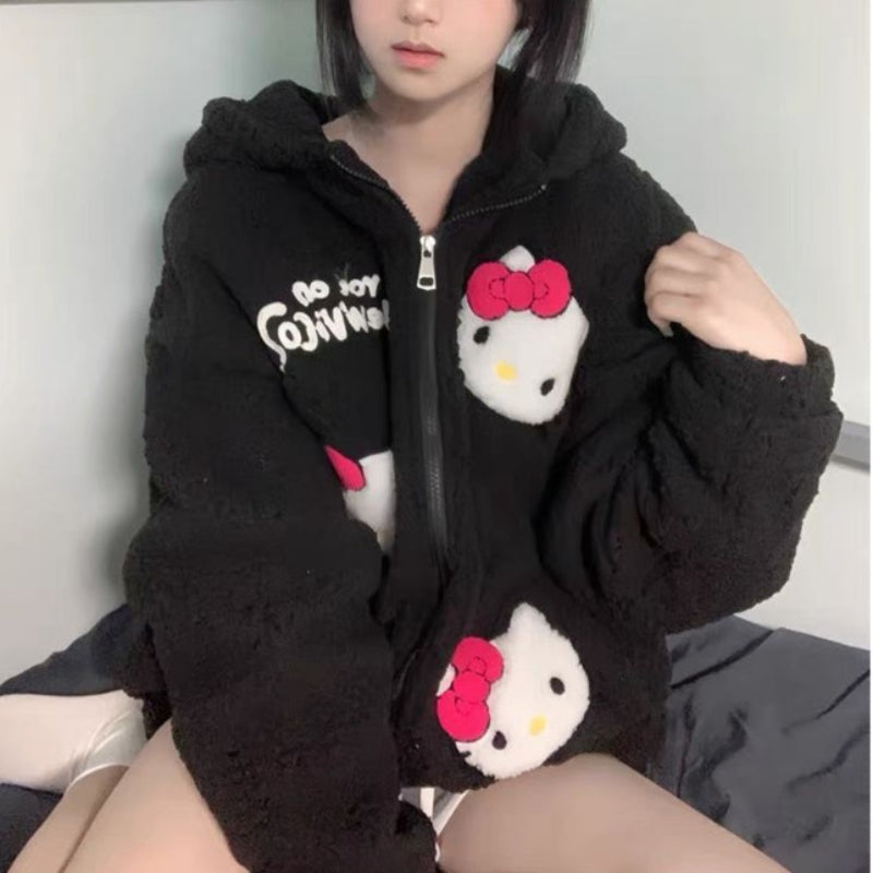 Veste brodée Black Kitty KI448