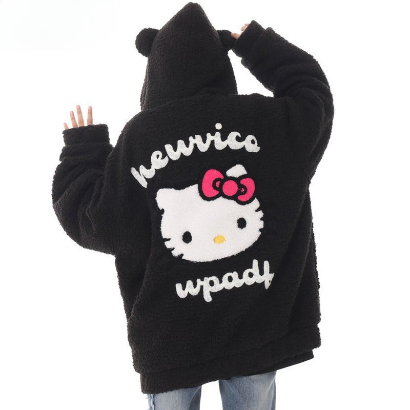 Veste brodée Black Kitty KI448