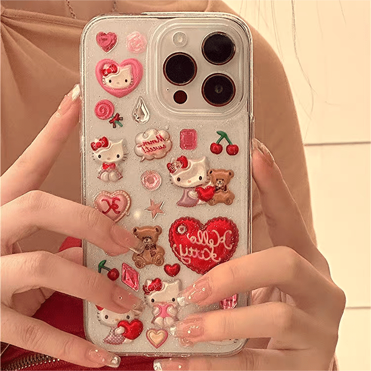 Kawaii Kitty Aufkleber Handyhülle SK482