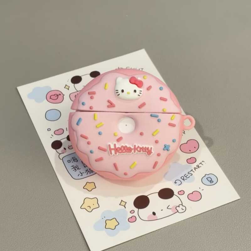 Pink Donut Kitty AirPods Earphone Case SK481