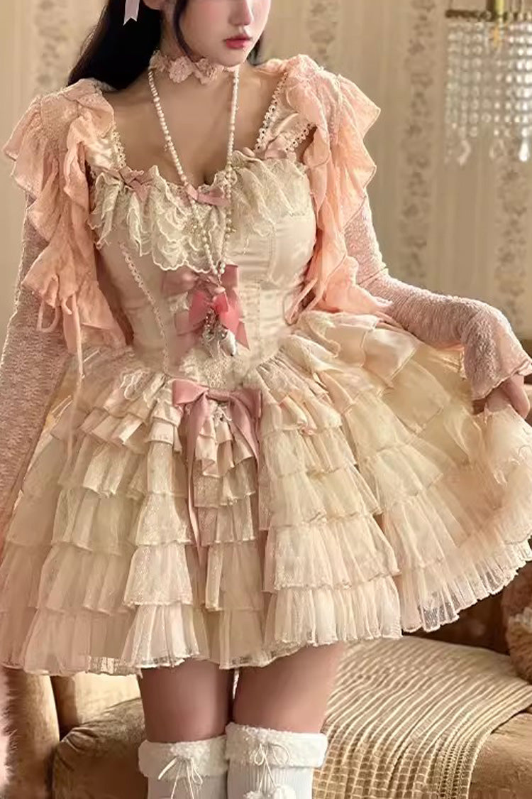 Goddess Ballet Romance Multi-Layer Ruffle Sweet Princess Dress - 2 Shades