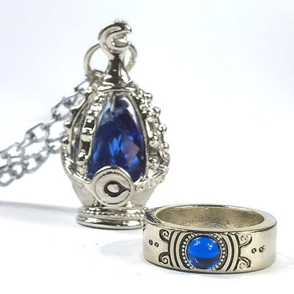 Magic Fire Gem Necklace Ring