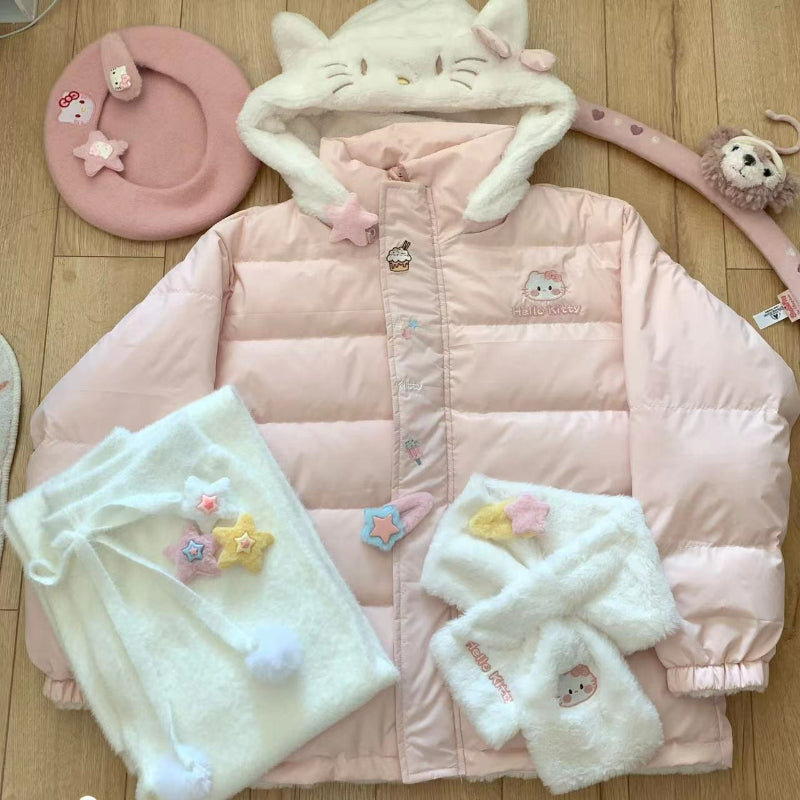 Two Sides Fluffy Kitty Puff Jacket SK591