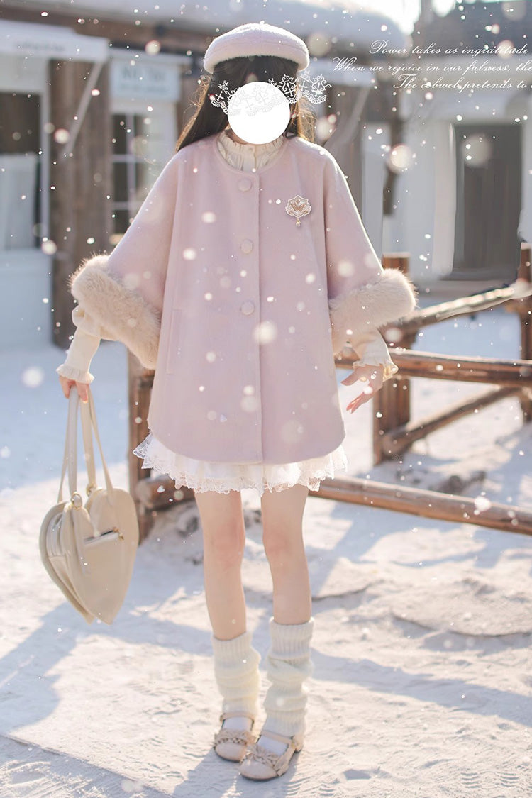 Bella Single Breasted Woolen Coat, Long Sleeves Sweet Lolita Princess Style