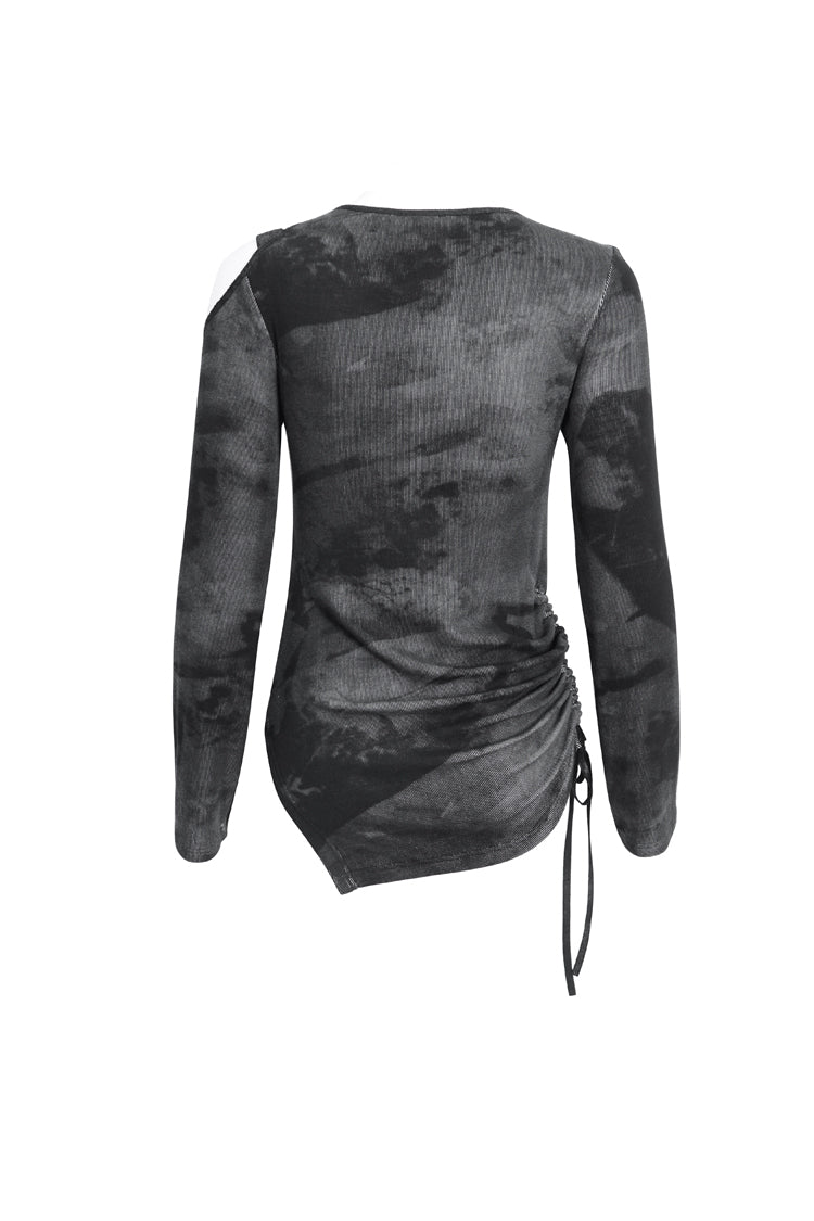 Steampunk Print Shirt for Women, Long-Sleeve Blouse with Victorian Touch