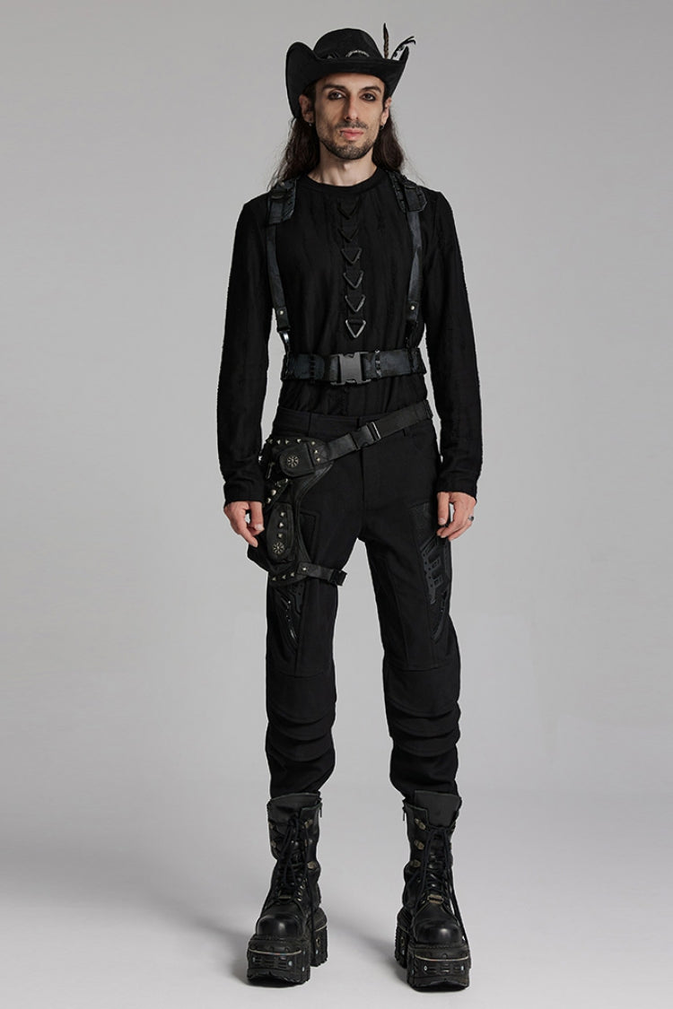 NoBrand Gothic Feather Skull Cap with Tassels