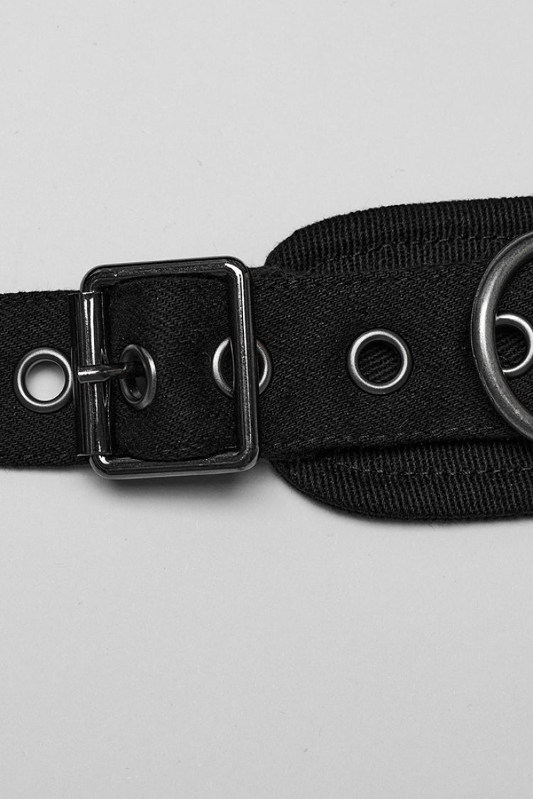 Steampunk Harness with Slash Shoulder and Buckles - Noir