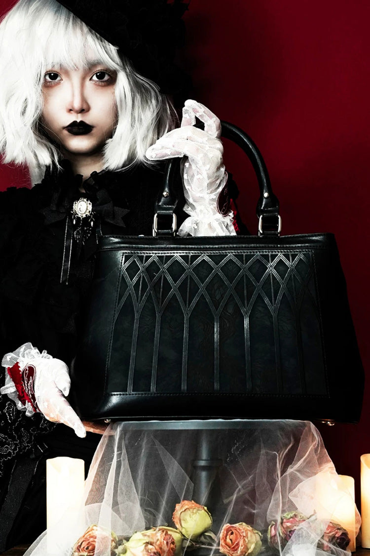 Yggdrasil Printed Embroidered Gothic Handbag - Asgard's Forgotten Dream