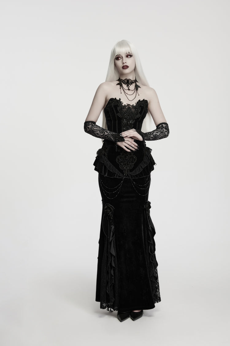 Slim-Fit Asymmetric Corset with Zipper and Strappy Balletcore Style