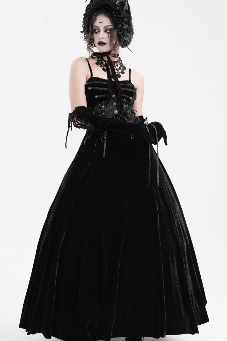 Lace-Up Gothic Slip Wedding Dress