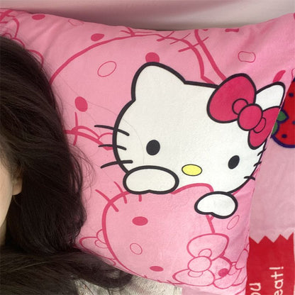 Cute Pink Kitty Pillowcase