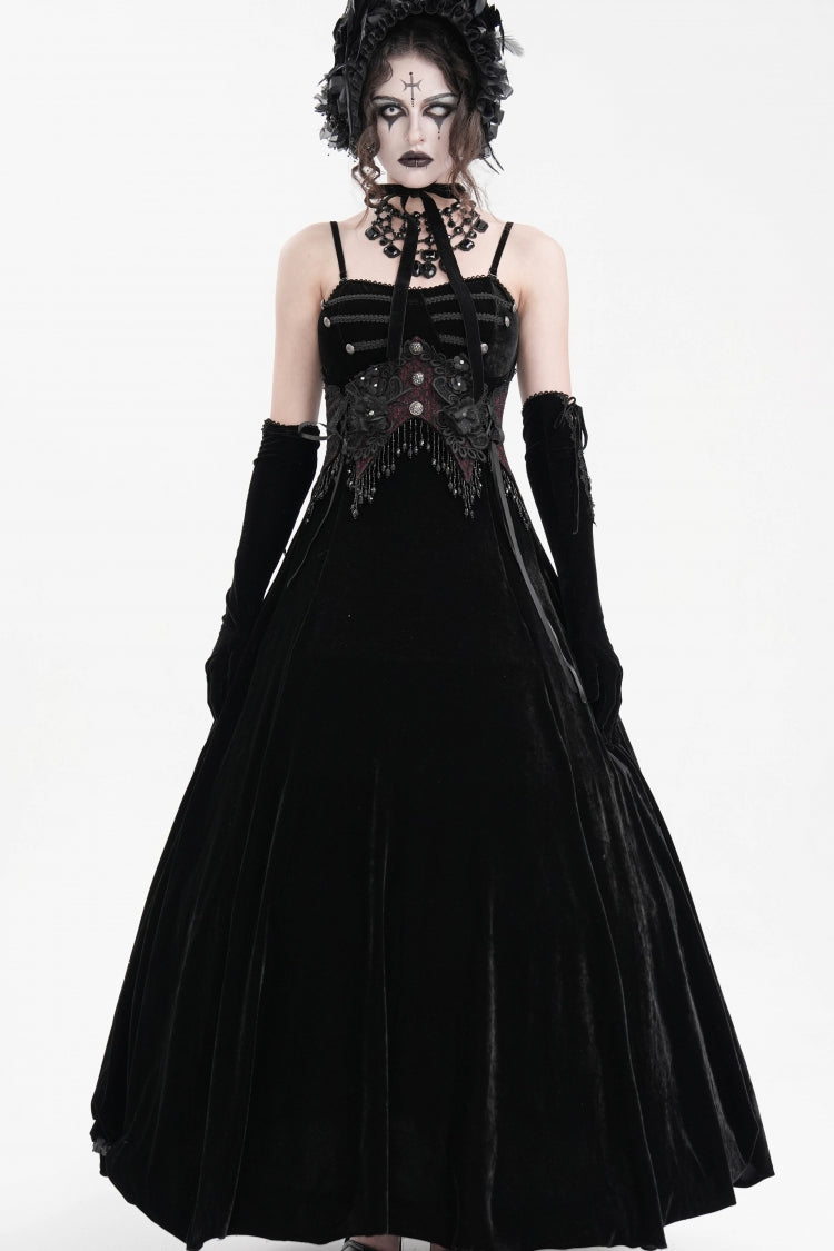 Lace-Up Gothic Slip Wedding Dress