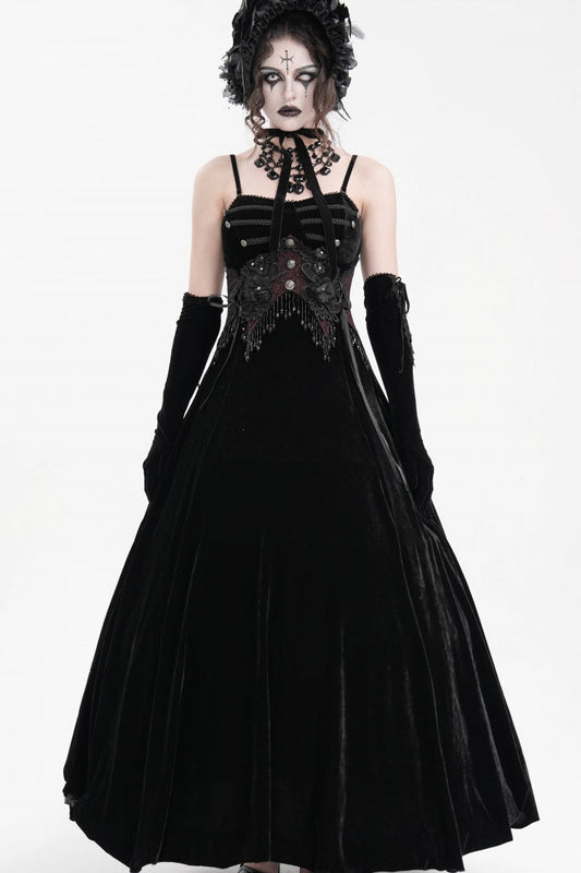Lace-Up Gothic Slip Wedding Dress