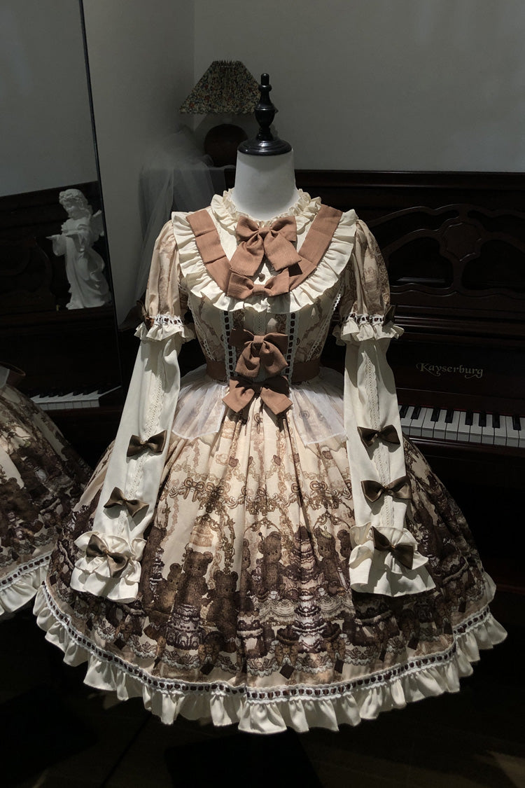 Daily Sweet Lolita Dress with Round Collar and Short Sleeves