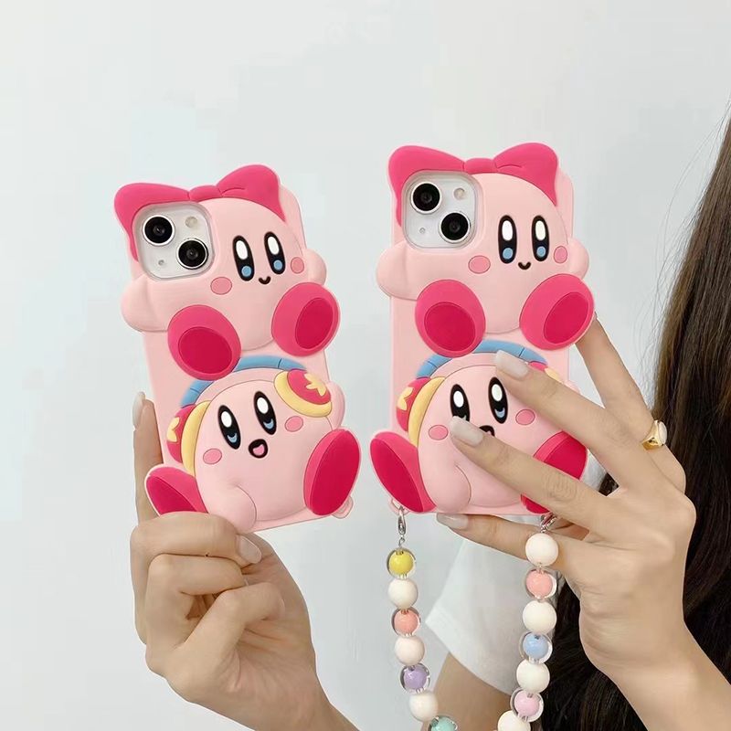 Pink Kirby Phone Case Bracelet Wristband KI579