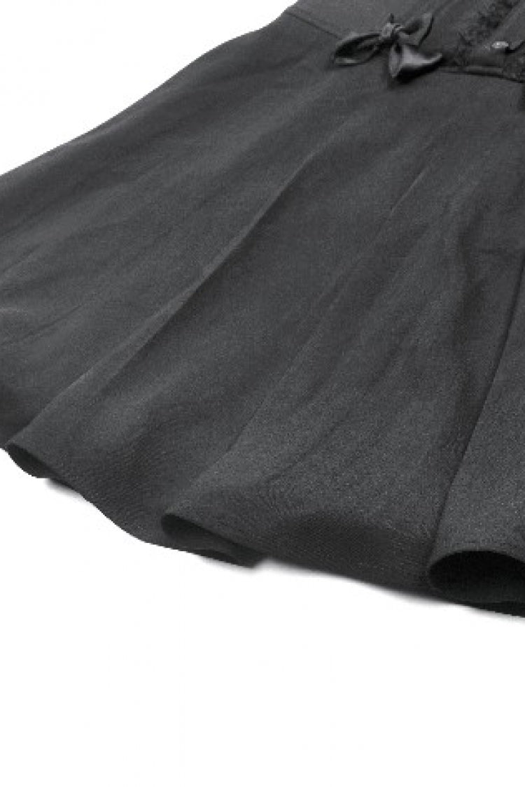 Peter Pan Collar Sleeveless Pleated Graduation Dress
