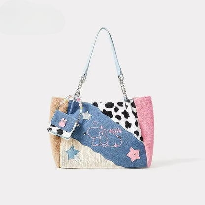 Kawaii Miffy Leopard Y2K Tote Bag - Lovesickdoe